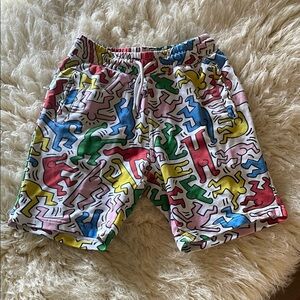 H&M Keith Haring Graphic Shorts